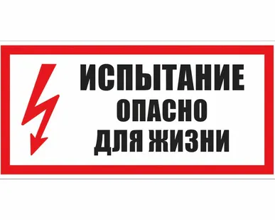 фото Этикетка самоклеящаяся 150х300 мм, символ "Испытание,...