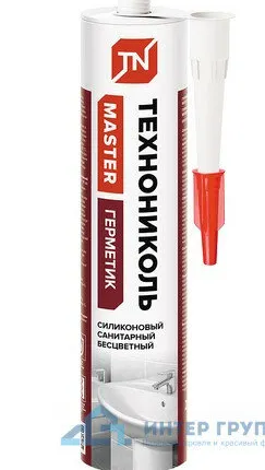 Фото №0 Герметик ТЕХНОНИКОЛЬ санитарный силиконовый бесцветный 280 мл./шт