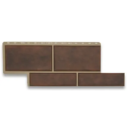 Фото №0 Фасадная панель (АП) "КАМЕНЬ Флорентийский" (коричневый) 1250*450 мм (раб.размер 1000*430)