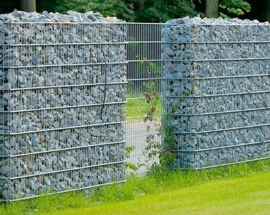 фото Забор из габионов (пергоны)