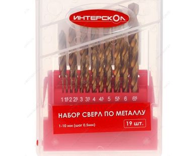 фото Набор сверл ИНТЕРСКОЛ по металлу 19пр. 2039300500000 ИНТЕРСКОЛ по металлу 1
в