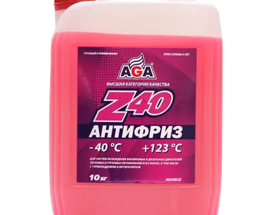 фото Антифриз готовый AGA003Z -40C (красный) 10 кг
