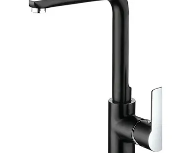 фото смеситель для кухни ARGOtech OLIMP однорычажный латунь хром/черный