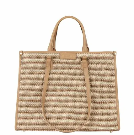 Фото №0 Бежевая сумка-тоут Таормина с косметичкой внутри TJ COLLECTION YB 5458024 BGB