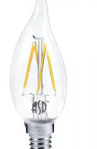 фото Лампа светодиодная LED-СВЕЧА НА ВЕТРУ-deco 7Вт 230В Е14 3000К 630Лм прозрачная IN HOME