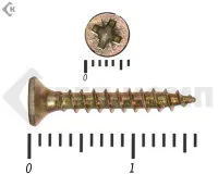 Фото №0 Саморез желтый цинк POZY 2,5х16 Средняя фасовка (3000шт)