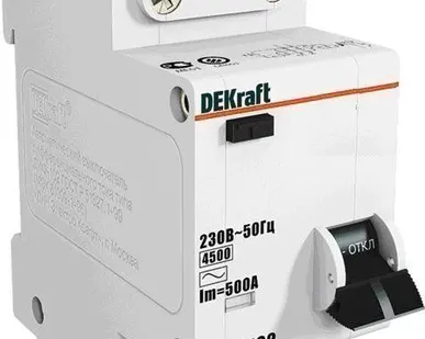 фото АВДТ 1п+N 10А 30мА ДИФ-102 С 4,5кА DEKraft