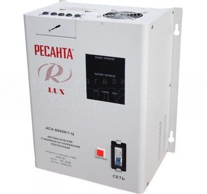 Фото №0 Стабилизатор АСН- 8 000 Н/1-Ц Ресанта Lux
в