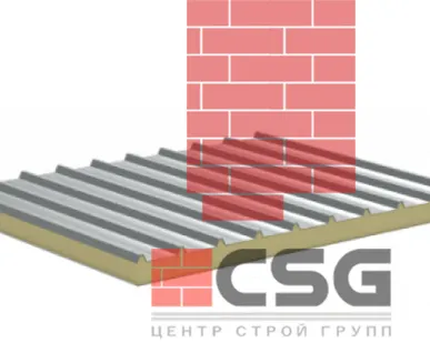 фото Кровельная сэндвич-панель пенополистирол 50 мм
