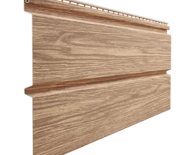 фото Сайдинг Docke Брус D6S Рябина Деке LUX под дерево