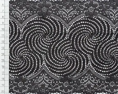 фото Кружево стрейч гипюр арт. 20097 180 мм, т.серый