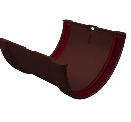 Фото №0 Соединитель желобов ПВХ Grand Line Стандарт, шоколадный