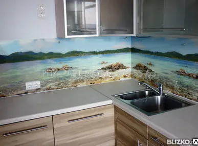 фото Изделия из закаленного стекла Кухонные фартуки