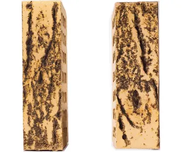 фото Кирпич лицевой силикатный «Красный» полнотелый утолщенный колотый