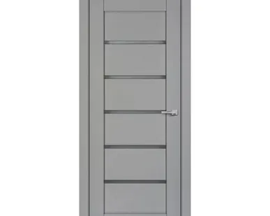 фото дверь межкомнатная со стеклом бизнес парк crystal 31, серый софт, 600*2000мм.