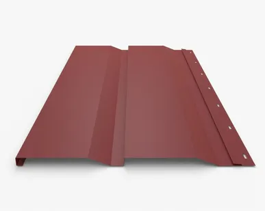 фото Сайдинг Металлический сайдинг «Корабельная доска» 0.47-0.50 мм RAL 3003, Рубин
