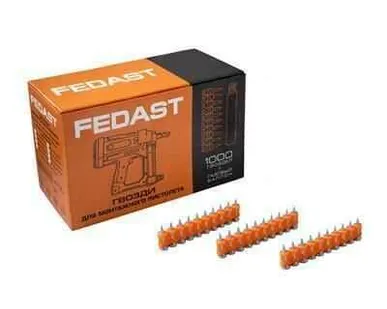 фото Гвозди 3.0*32 мм для монтажного пистолета с кованым наконечником Bullet point (1000 шт/уп) FEDAST (Р