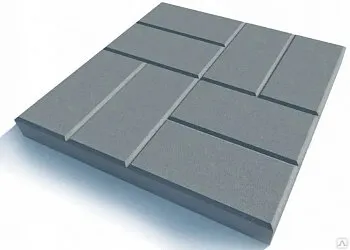 Фото №0 ТРОТУАРНАЯ ПЛИТКА "8 КИРПИЧЕЙ" 300Х300Х30ММ СЕРАЯ