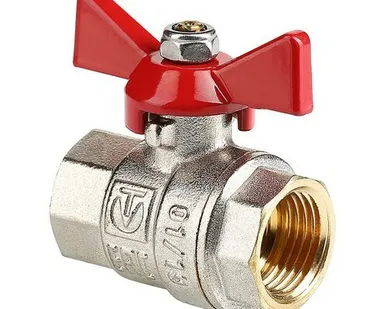 фото Кран шаровой 1/2 дюйма, рукоятка бабочка, резьба внутренняя Valtec VT.217.N.04