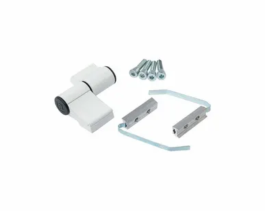 фото Петля двер. втулочн. ELEMENTIS, 2-х секционная, м/о 63, креп. на хол. профиль, белая RAL9016