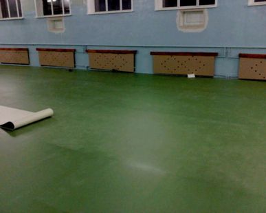 фото Настил (укладка) спортивных покрытий.