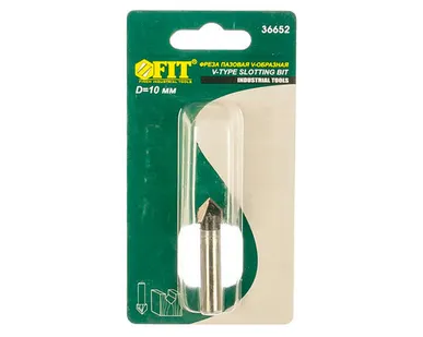 фото Фреза пазовая V-образная, DxHxL=10х10х42 мм FIT, 1 шт