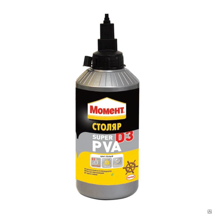 Фото №0 Клей ПВА D3 супер "МОМЕНТ СТОЛЯР" 750г (+5°C)