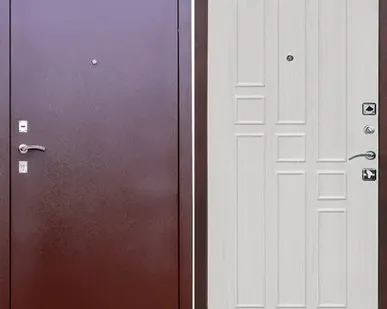 фото Дверь входная Гарда 8мм (Ferroni) металл 0,8мм/МДФ, Антик медь/Белый ясень 2050х960мм, ПРАВАЯ