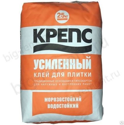 Фото №0 Клей для плитки "Крепс Усиленный", 25 кг.