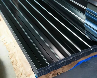 фото Профлист С-8 / черный / 0.6 мм. - RAL 9005 / Глубокий черный - Глянцевая - с ЛКП - Первый - С-8 - Стандартные - Розница