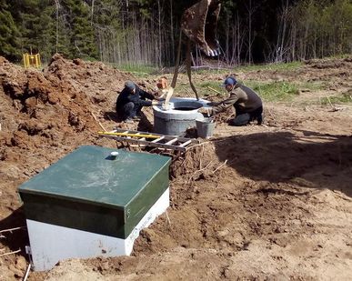 фото Установка септиков Топас под ключ