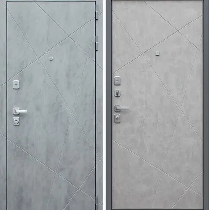 Фото №0 Входная дверь Дуэт Б Бетон темный-бетон светлый АСД
