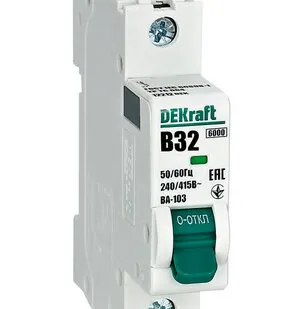 фото DEKraft Авт. выкл. 1Р 32А х-ка B ВА-103 6кА нов.