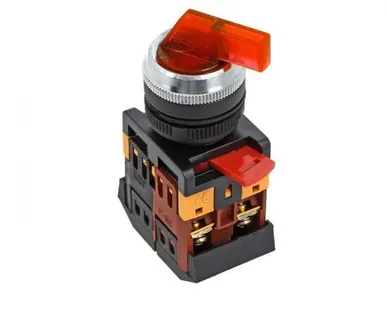 фото Переключатель ANLC-22 3P красный с подсветкой 380В NO+NC EKF