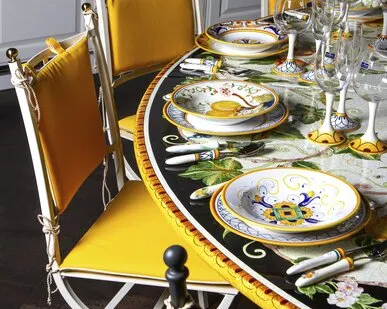 фото CD-184 Стол Bevagna 250см + надстолье 110см + 12 стульев+столовый сервиз на 86 предметов CD-184+12