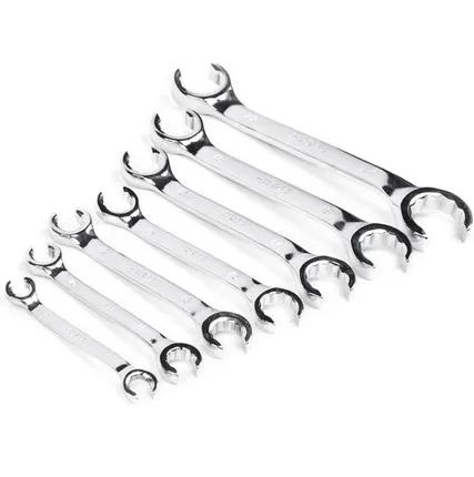 Фото №0 Набор ключей накидных разрезных двусторонних 7 (8-24) хром HORTZ