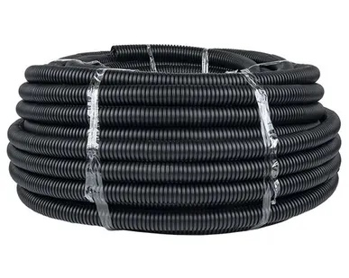 фото EKF Труба гофр. ПНД с протяжкой d32 мм (25 м) черная EKF-Plast