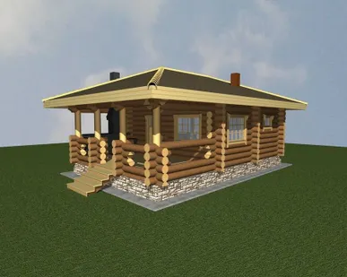 фото Оцилиндрованное бревно