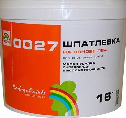 Фото №0 РАДУГА 0027 Шпатлевка 16кг.