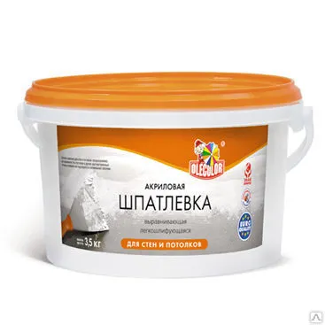 Фото №0 Шпатлевка акриловая для стен и потолков OLECOLOR 0,9 кг.