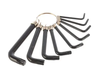 фото Набор ключей имбусовых TORX 9 шт: T10,15,20,25,27,30,40,45,50, оксидированные, на кольце, SPARTA, 1 шт