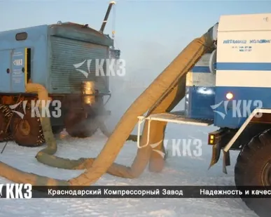 фото Очистка скребковыми поршнями нефтепроводов азотными компрессорными станциями