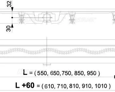 фото Душевой трап линейный Alcaplast APZ8 Simple 750