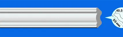 Фото №0 Плинтус потолочный декоративный KINDECOR Z-45 (2 м)