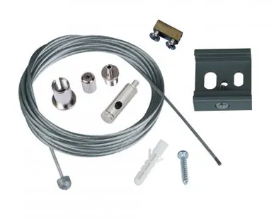 фото UFB-H45 SILVER 1 POLYBAG Набор для подвесного монтажа трехфазных шинопроводов. Регулируемая длина. Цвет серебряный. ТМ Uniel.