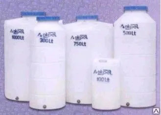 фото Полиэтиленовая вертикальная цилиндрическая ёмкость белая 1000 л