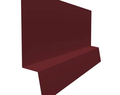 фото Планка начальная фальц 0,45 PE с пленкой RAL 3005 красное вино