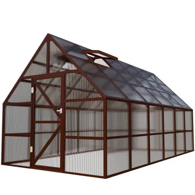 Фото №0 Теплица английская ЧЕЛСИ 3х6 м, цвет Коричневый (RAL 8017)