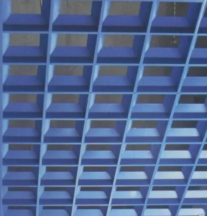 Фото №0 Потолок Грильято 100 * 100 мм синий