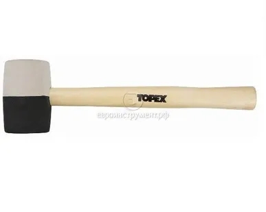 фото Topex Киянка резиновая (черно-белая) 63мм, 680г, Topex